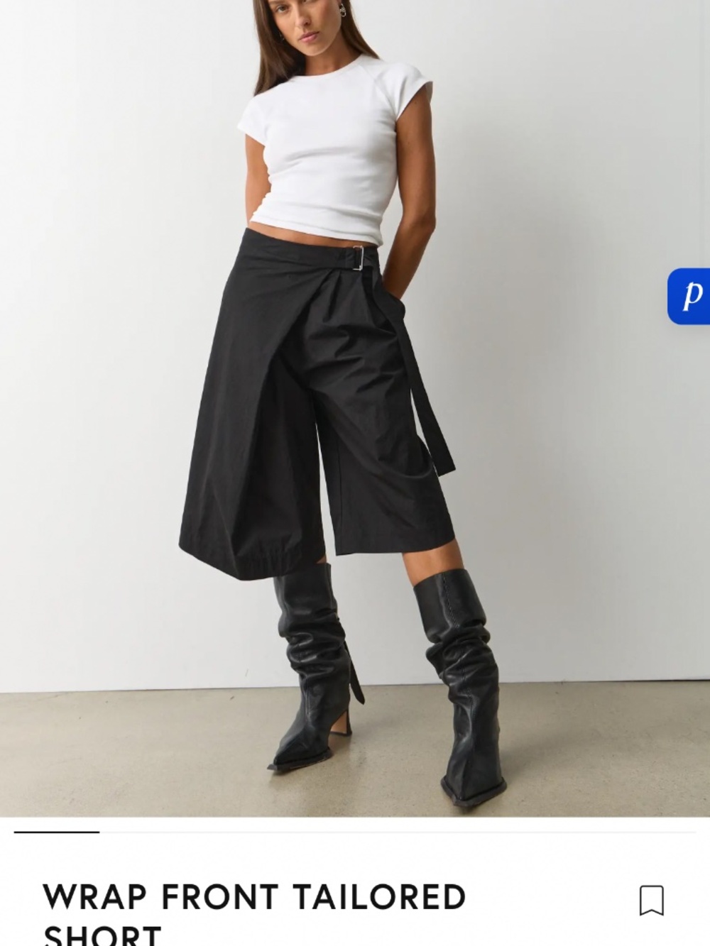 WRAP FRONT TAILORED SHORT